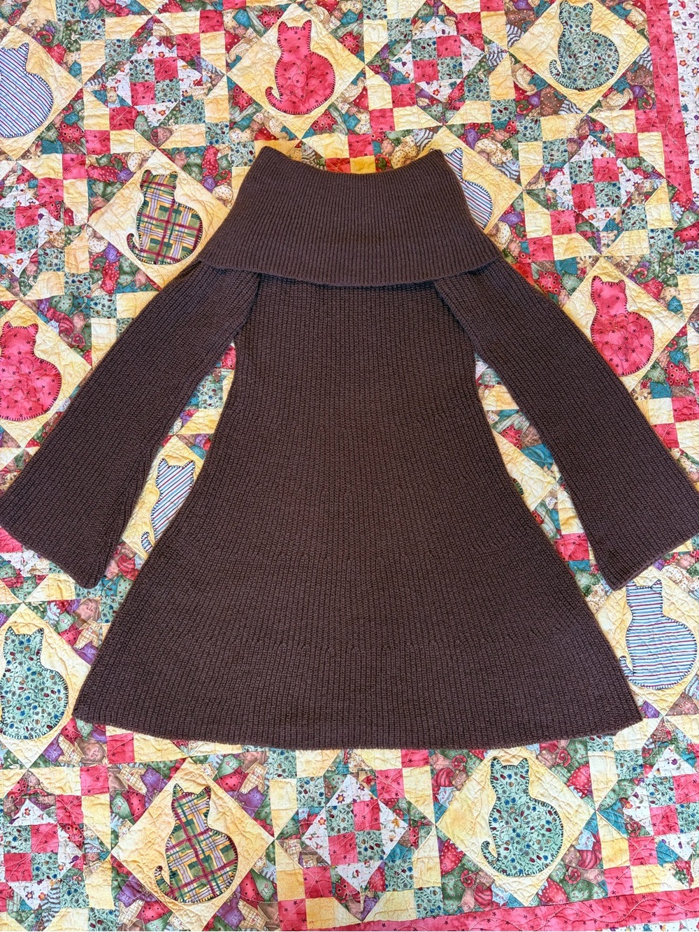 SHEIN- Fold-Over Sweater Dress